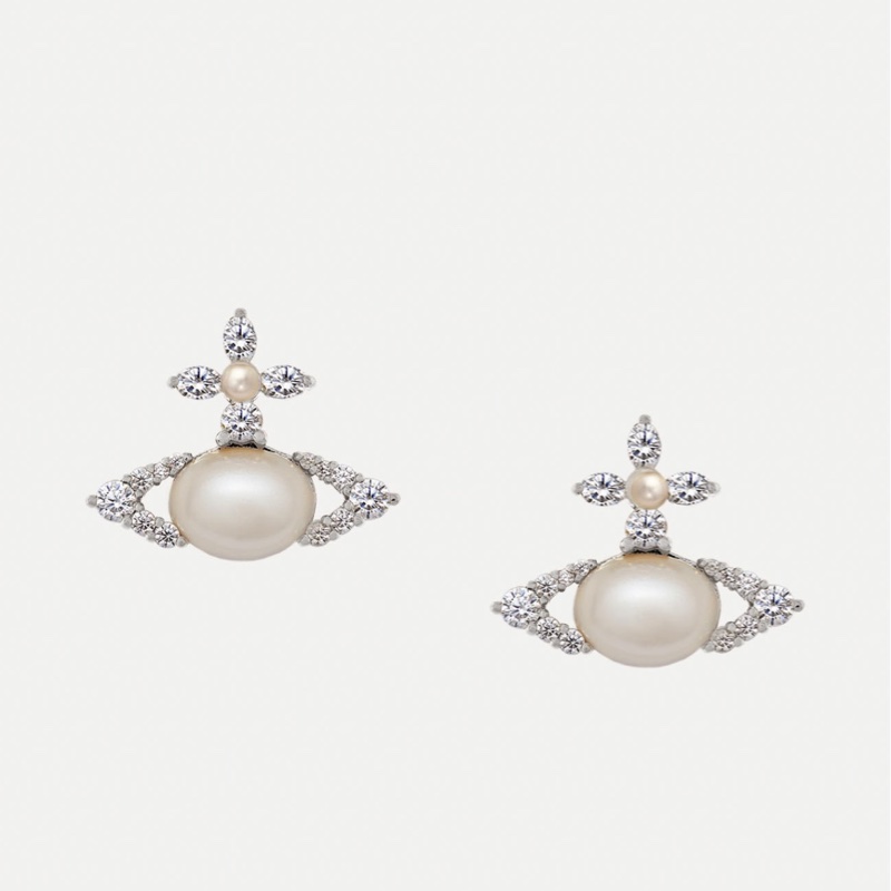 Vivienne Westwood Ada earrings珍珠水鑽耳環-4