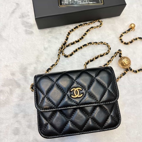 Chanel mini Woc金球 黑金