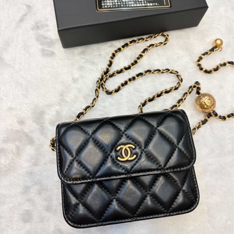Chanel mini Woc金球 黑金-0