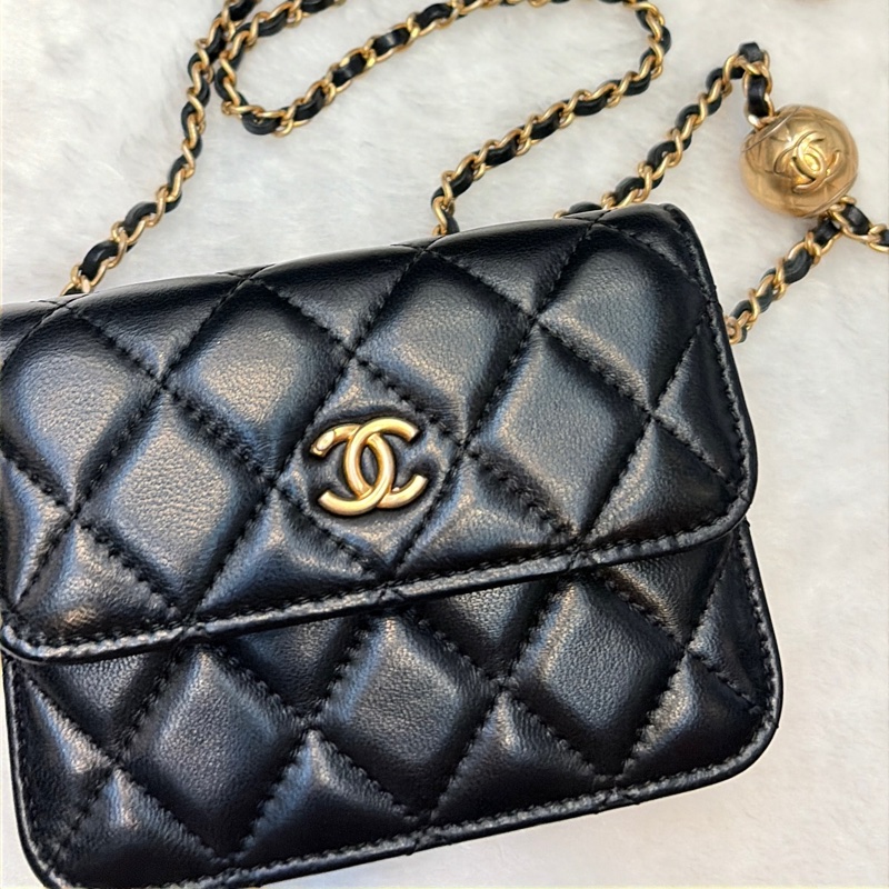Chanel mini Woc金球 黑金-1