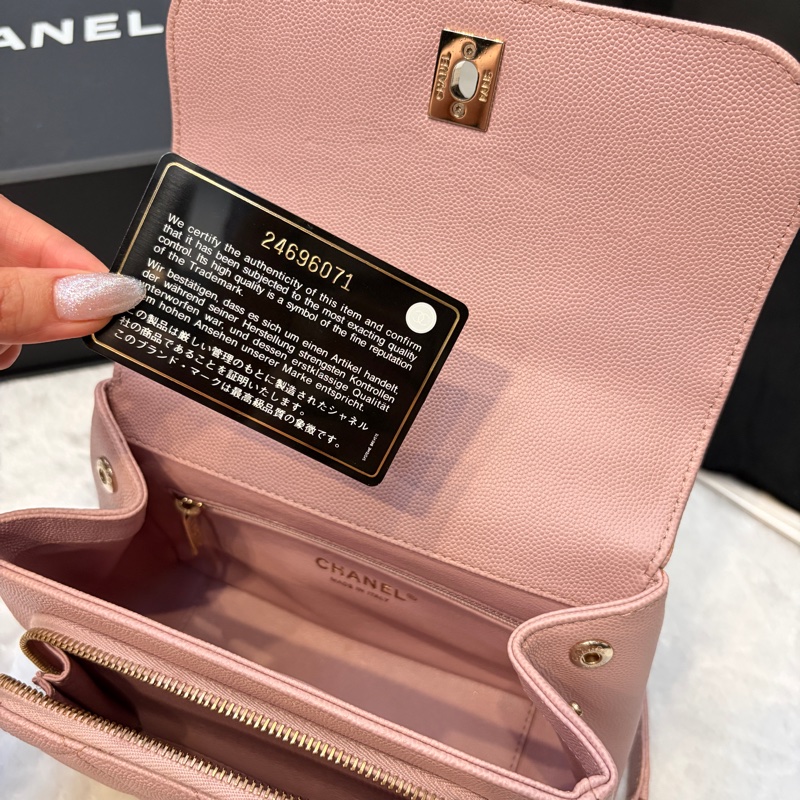 Chanel 乾燥玫瑰粉 郵差包 斜背 手拿-6