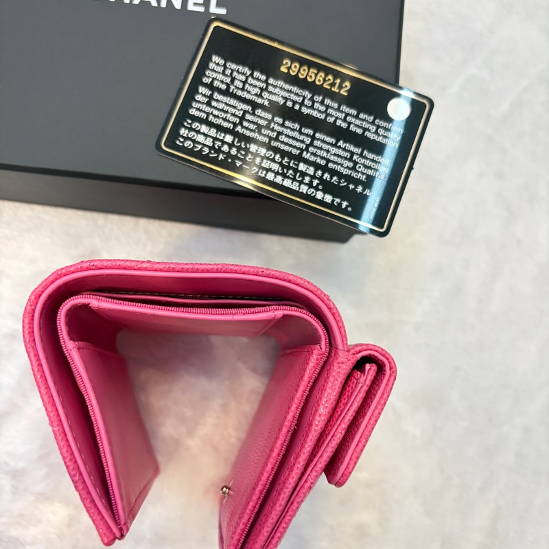 Chanel 迷你三折短夾 mini錢包 芭比粉-3