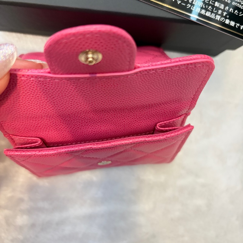 Chanel 迷你三折短夾 mini錢包 芭比粉-4