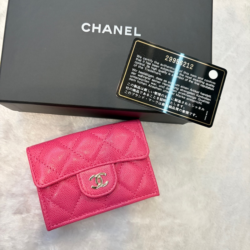 Chanel 迷你三折短夾 mini錢包 芭比粉-5