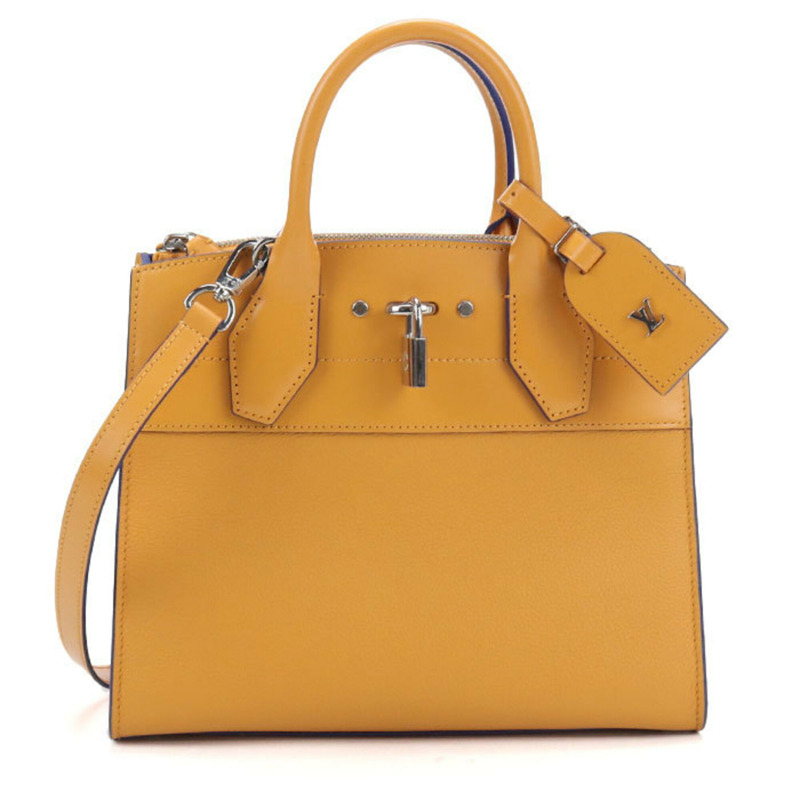路易威登 (LOUIS VUITTON) City Steamer PM 兩用手提包，Taurillon 皮革，女士，橙色-0