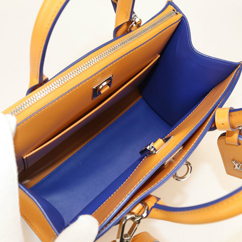 路易威登 (LOUIS VUITTON) City Steamer PM 兩用手提包，Taurillon 皮革，女士，橙色-2