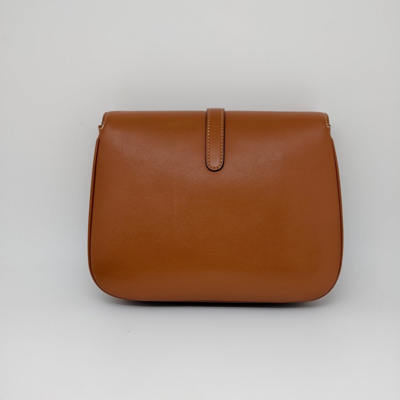 賽琳Celine Tabou焦糖色鎖頭郵差包  尺寸：23×18cm-1