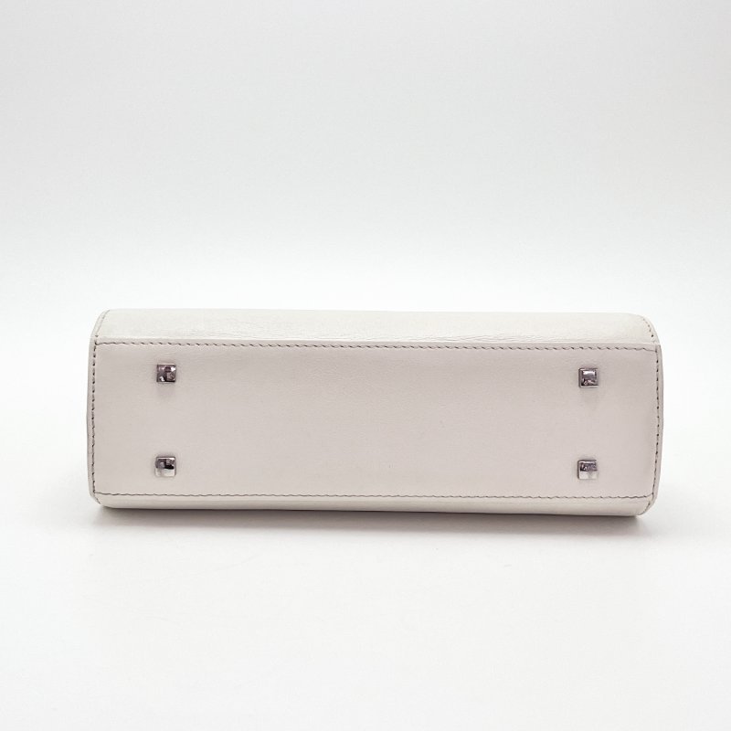 DELVAUX Tempete白色肩背斜背包21*16*7 98新配件塵袋-2