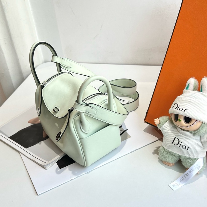 Hermès 愛馬仕 氣泡綠mini lindy U刻 底長16s-4
