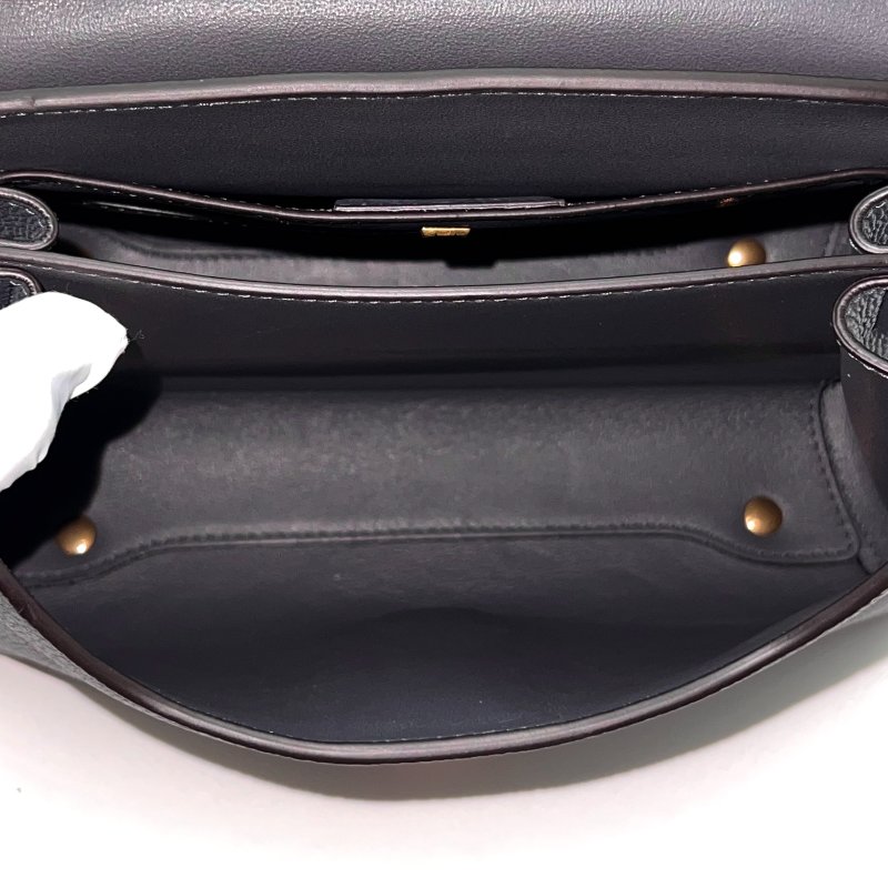 FERRAGAMO 灰金馬蹄扣 手提肩背包 26*19*11 98新配件塵袋-6