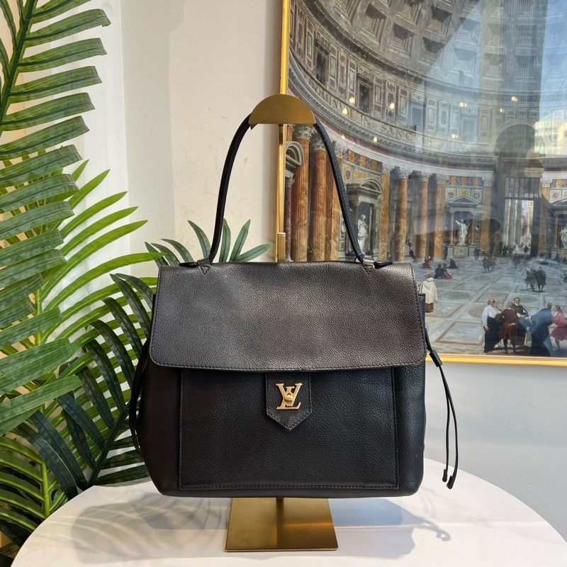 Louis Vuitton 路易威登 lockme全皮黑色 14s-0