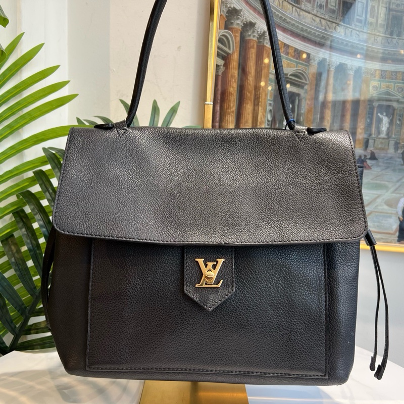 Louis Vuitton 路易威登 lockme全皮黑色 14s-2