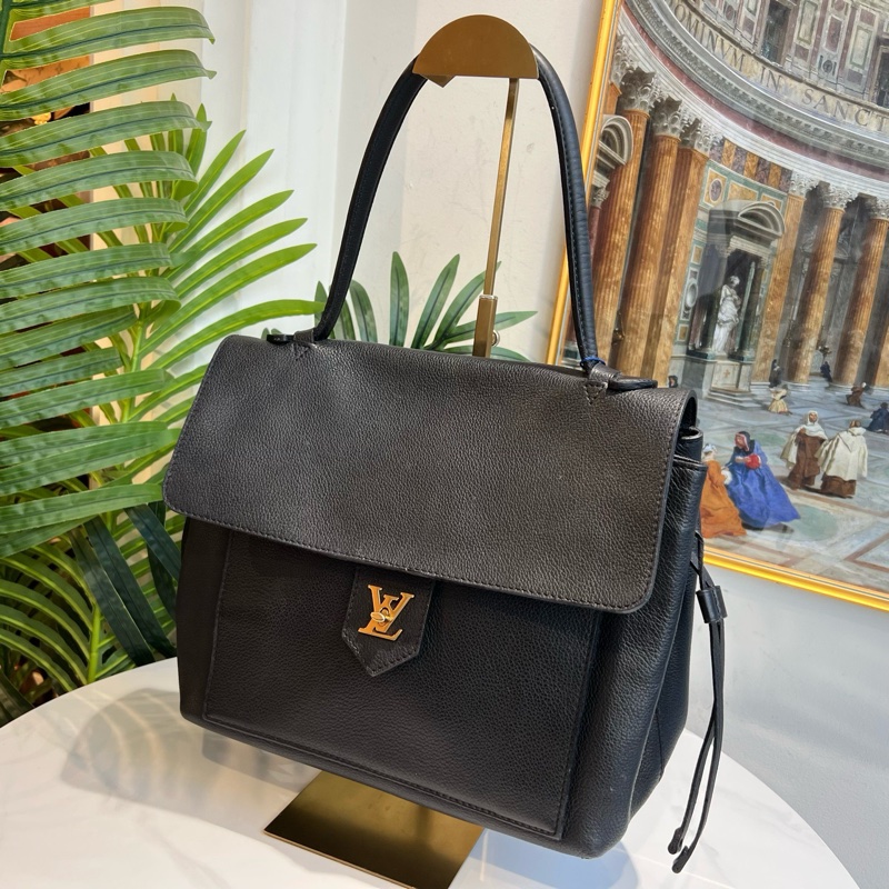 Louis Vuitton 路易威登 lockme全皮黑色 14s-3