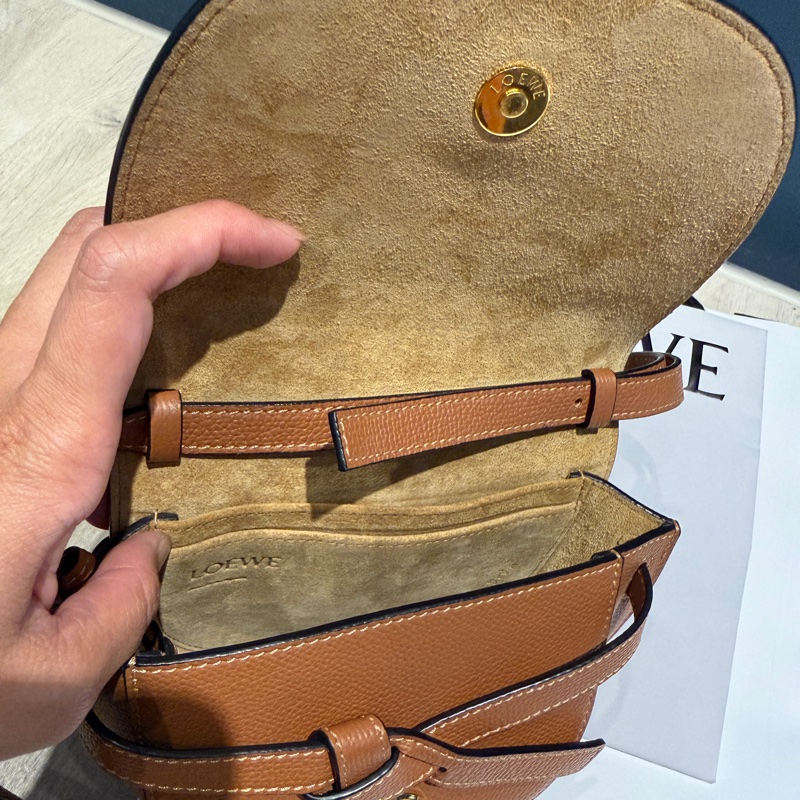 二手LOEWE焦糖色馬鞍包-14