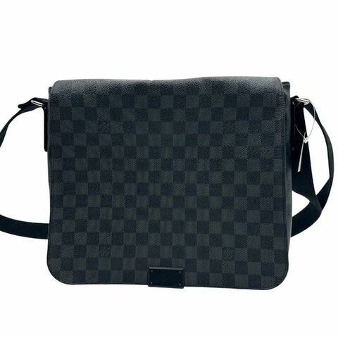 【美收精品】LOUIS VUITTON  黑棋盤格側肩包C-494【隔月月中將轉賣至日本 上架期限30天】