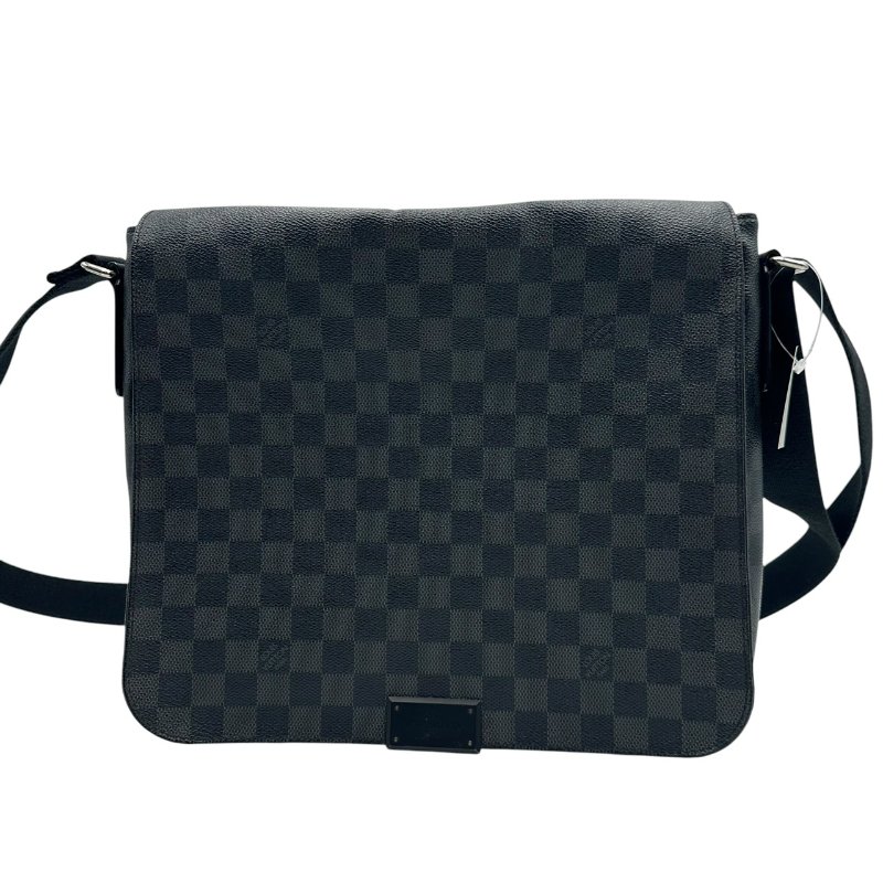 【美收精品】LOUIS VUITTON 黑棋盤格側肩包C-494【隔月月中將轉賣至日本 上架期限30天】-0