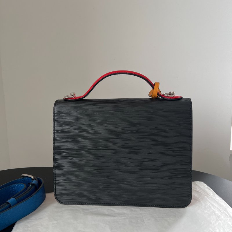 ️Lv Noe Monceau水波紋郵差包黑色25x19cm 98新配件塵袋-9