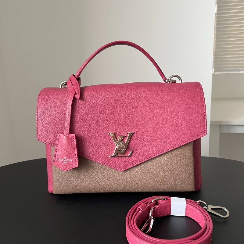 ️LV Lockme粉色拼色中號郵差包 28x20cm 98新配件塵袋-1