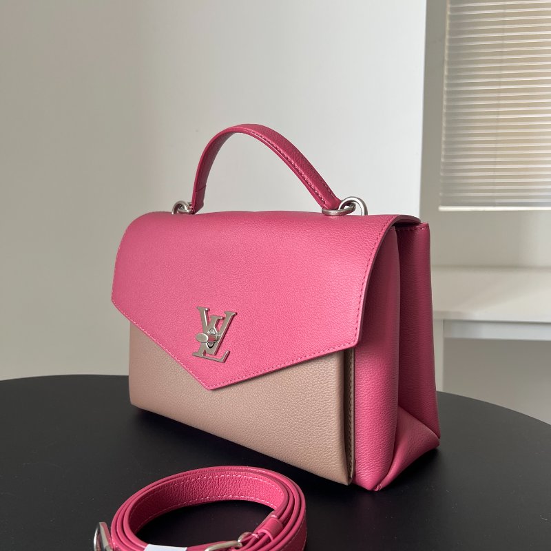 ️LV Lockme粉色拼色中號郵差包 28x20cm 98新配件塵袋-5
