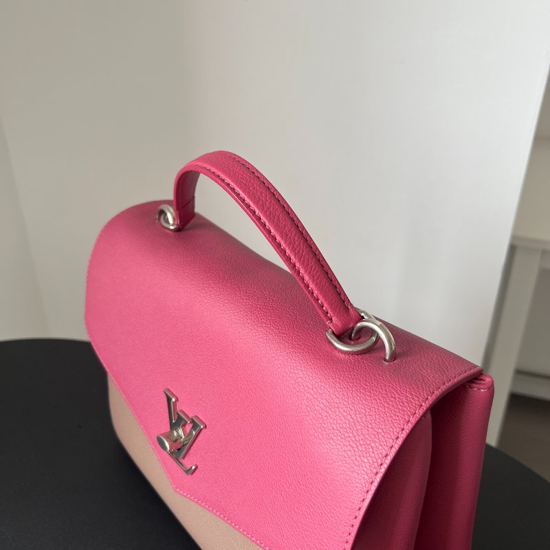 ️LV Lockme粉色拼色中號郵差包 28x20cm 98新配件塵袋-6