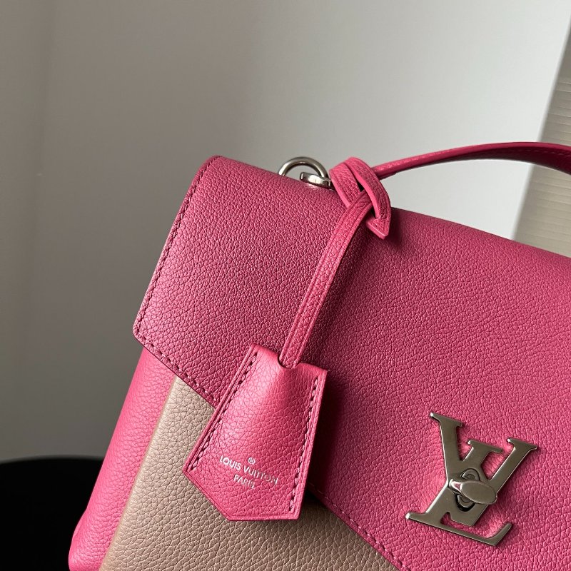 ️LV Lockme粉色拼色中號郵差包 28x20cm 98新配件塵袋-7