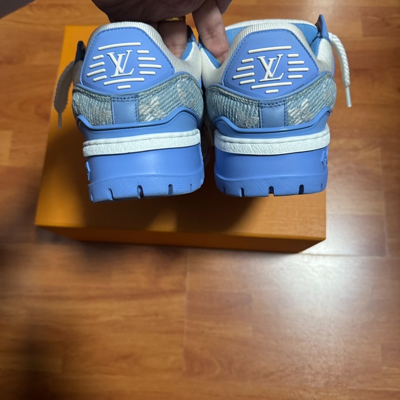 Lv Trainer Maxi白藍胖丁 路易威登低幫板鞋 藍白 35碼-5