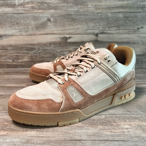 LV路易威登 trainer 卡其色 棕色 摩卡 咖啡色 44.5碼