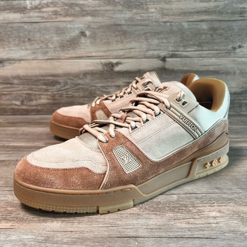 LV路易威登 trainer 卡其色 棕色 摩卡 咖啡色 44.5碼-1