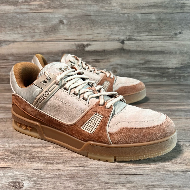 LV路易威登 trainer 卡其色 棕色 摩卡 咖啡色 44.5碼-2