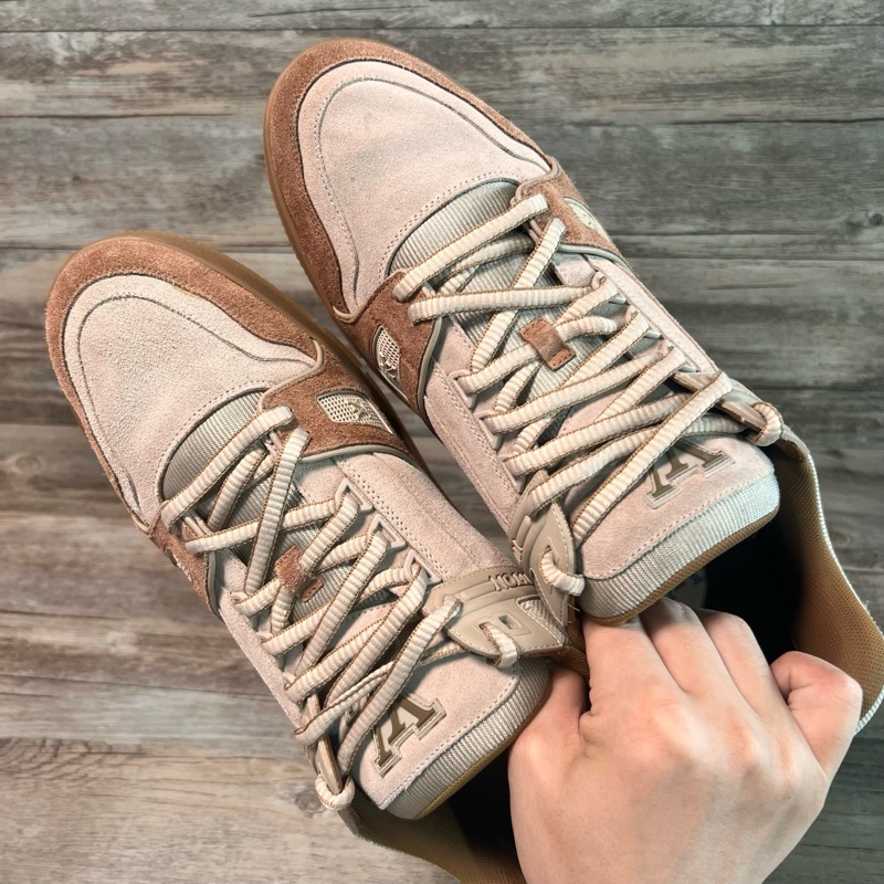 LV路易威登 trainer 卡其色 棕色 摩卡 咖啡色 44.5碼-5