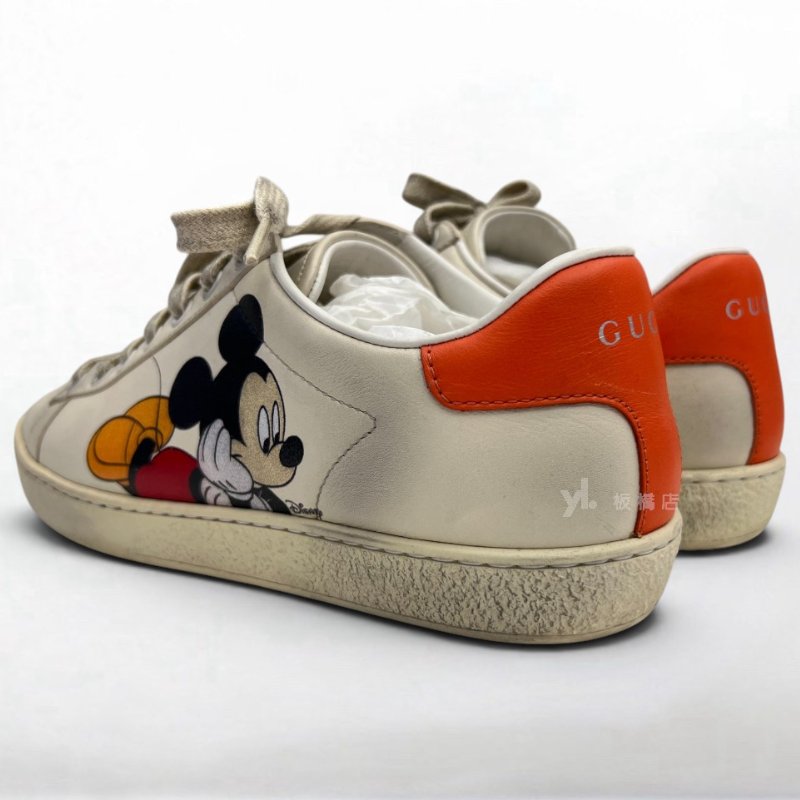 S5474-GUCCI DisneyXACE系列米奇圖案復古仿舊風格休閒鞋-5