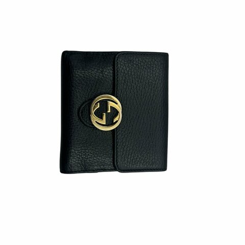 【美收精品】Gucci 黑色短夾 C-493【隔月月中將轉賣至日本 上架期限30天】
