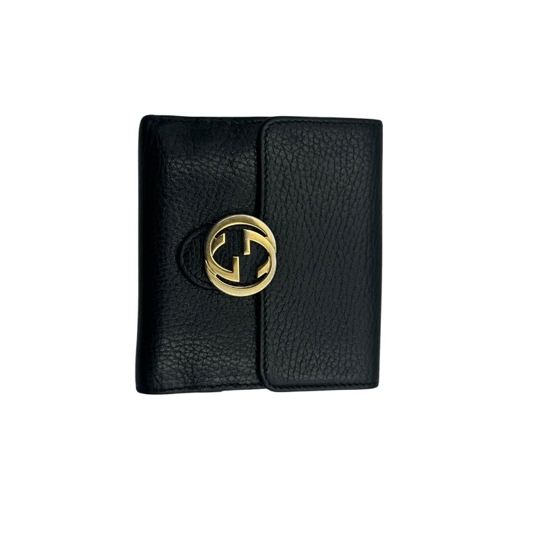 【美收精品】Gucci 黑色短夾 C-493【隔月月中將轉賣至日本 上架期限30天】-0
