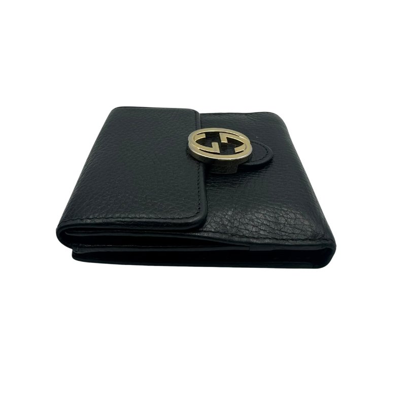 【美收精品】Gucci 黑色短夾 C-493【隔月月中將轉賣至日本 上架期限30天】-1