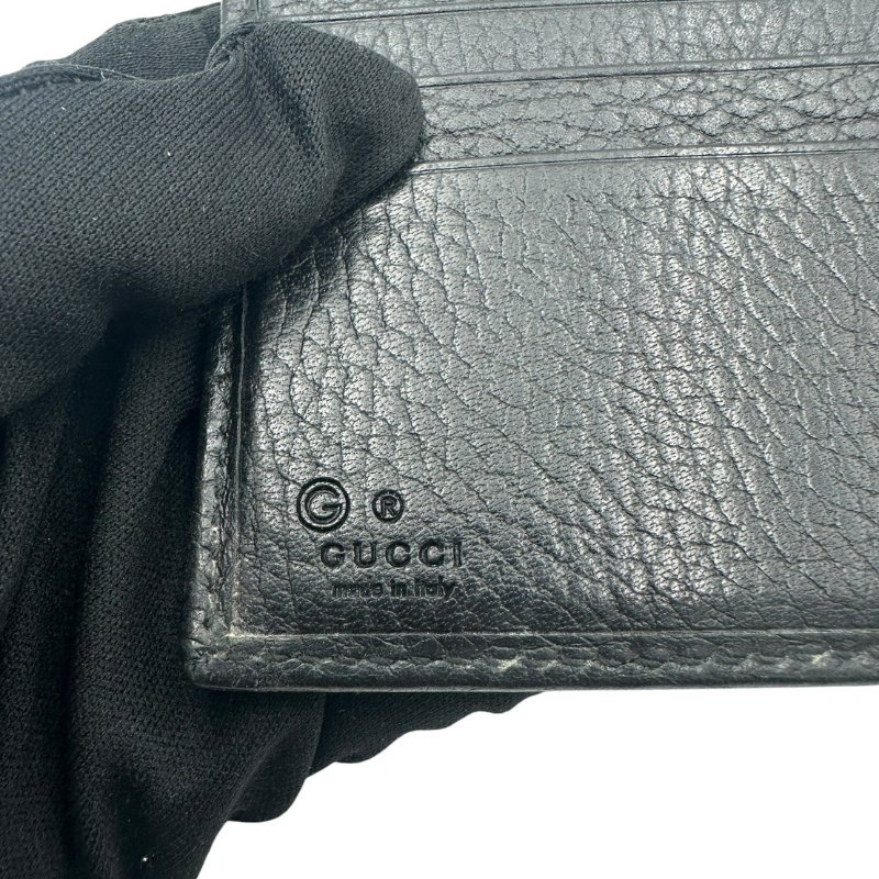 【美收精品】Gucci 黑色短夾 C-493【隔月月中將轉賣至日本 上架期限30天】-8