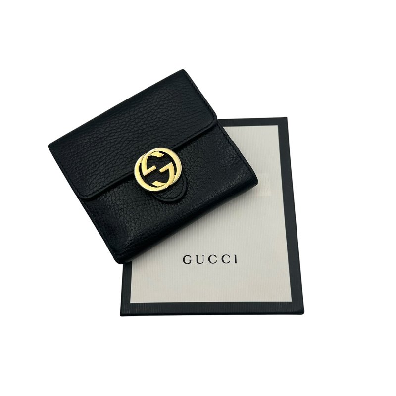 【美收精品】Gucci 黑色短夾 C-493【隔月月中將轉賣至日本 上架期限30天】-9
