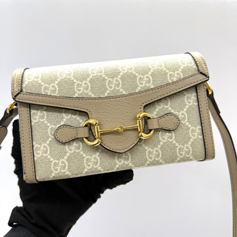 GUCCI 古馳 經典1956 HORSEBIT 馬銜扣斜背包 699296-0