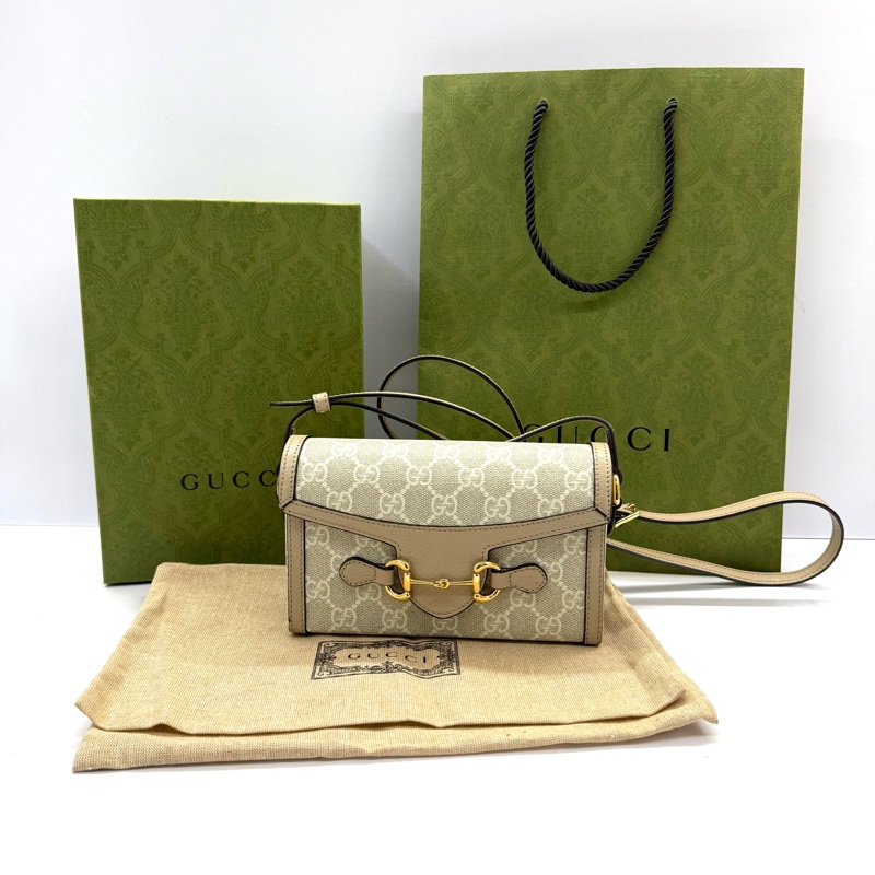GUCCI 古馳 經典1956 HORSEBIT 馬銜扣斜背包 699296-2