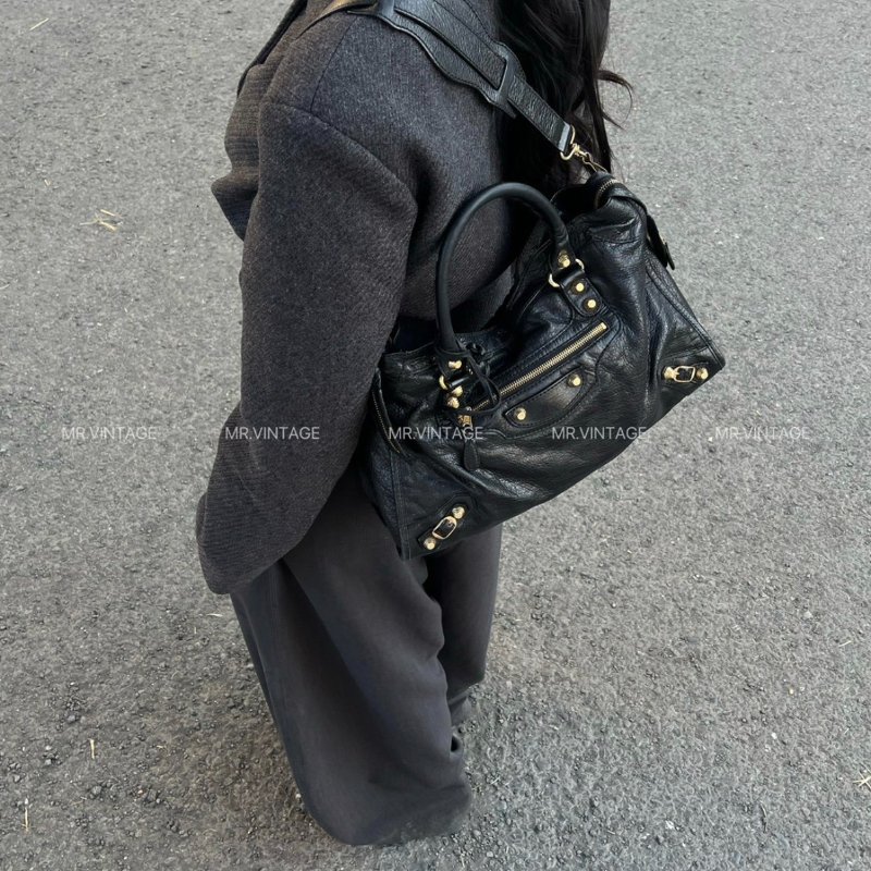 🏷Balenciagaco黑金機車包-0