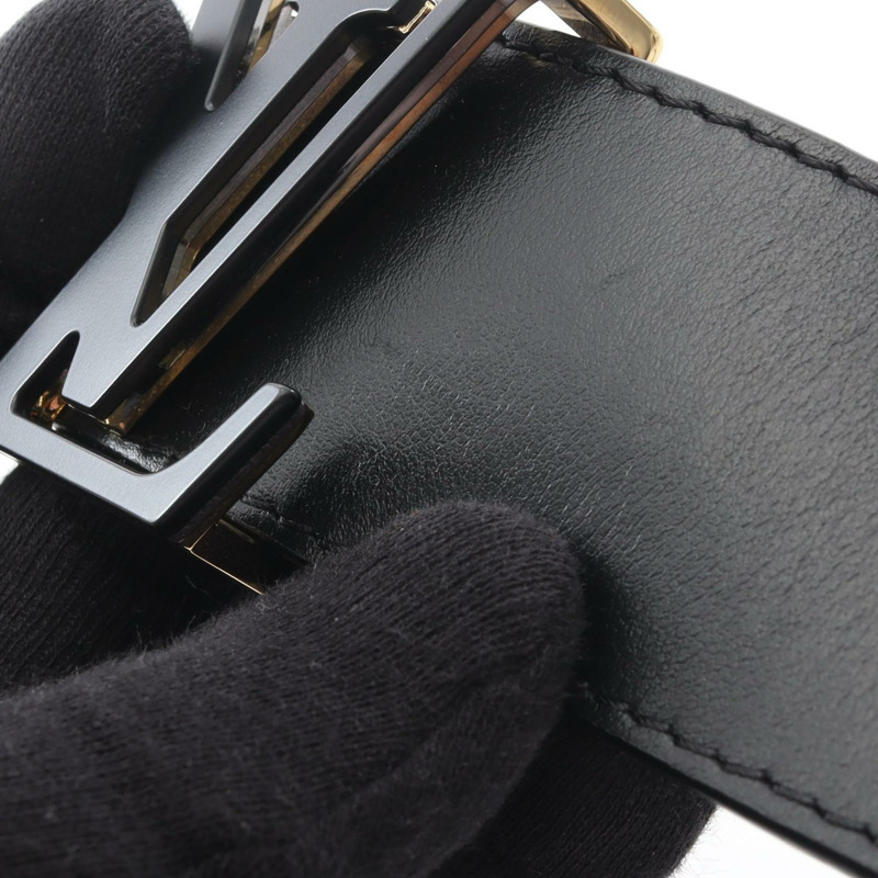 路易威登 LV Optic 雙面皮帶 M0226 皮革 黑色 灰色 二手 男士 #85/34-6