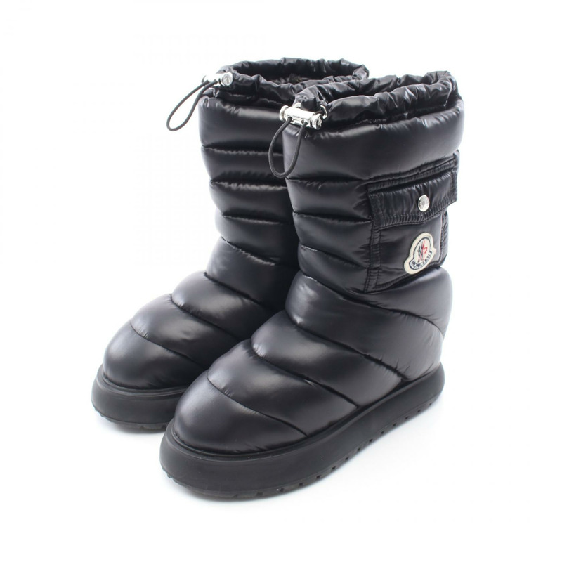 MONCLER GAIA POCKET MID DOWN 中筒靴 尼龍 黑色 #37 二手 女款-0
