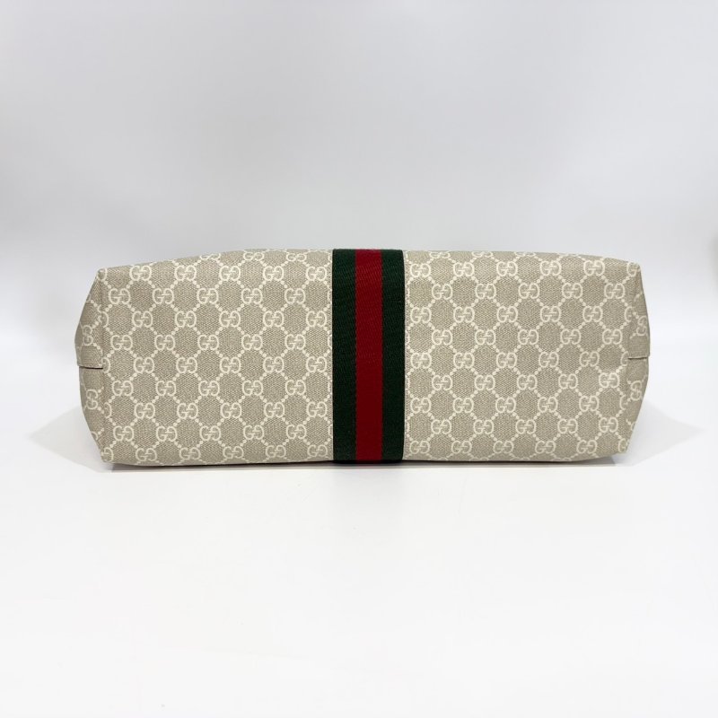 GUCCI燕麥色經典OPHIDIA金釦雙G中型托特包631685-3