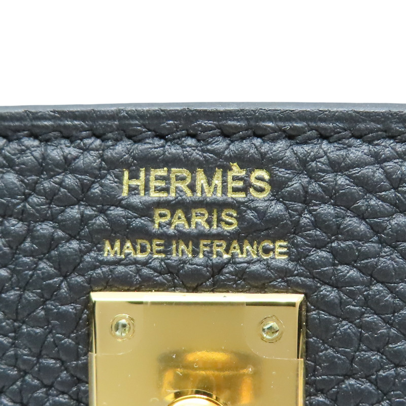 黑色 Togo 牛皮 Kelly 25 凱莉包 两用包 W刻 金扣【HERMES 愛馬仕】-3