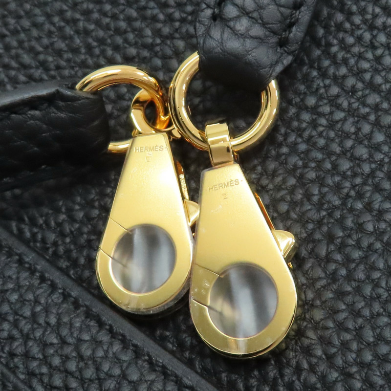 黑色 Togo 牛皮 Kelly 25 凱莉包 两用包 W刻 金扣【HERMES 愛馬仕】-10
