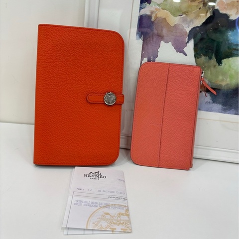 Hermes 愛馬仕 dogon 皮夾 護照包 X刻 有購證