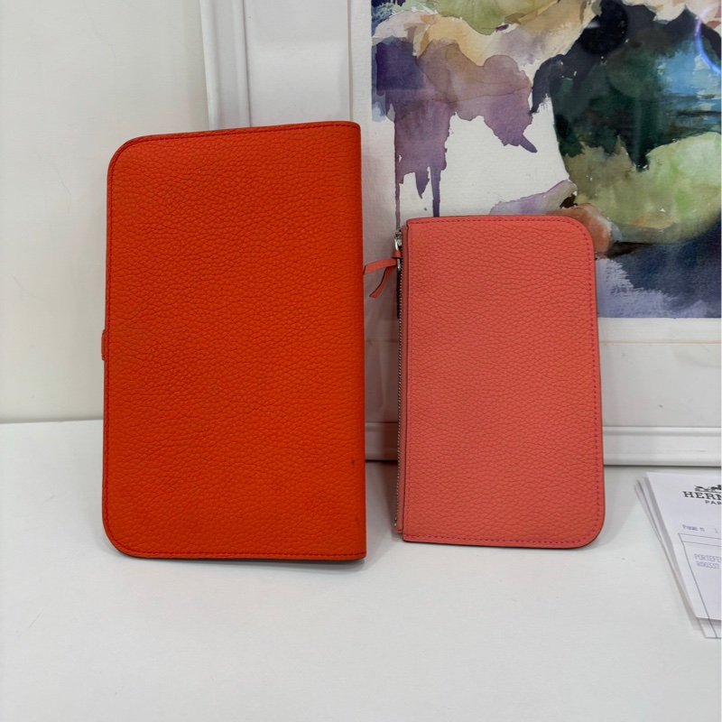 Hermes 愛馬仕 dogon 皮夾 護照包 X刻 有購證-1
