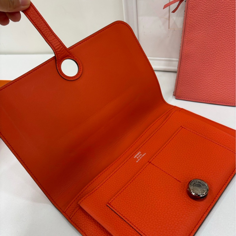 Hermes 愛馬仕 dogon 皮夾 護照包 X刻 有購證-2