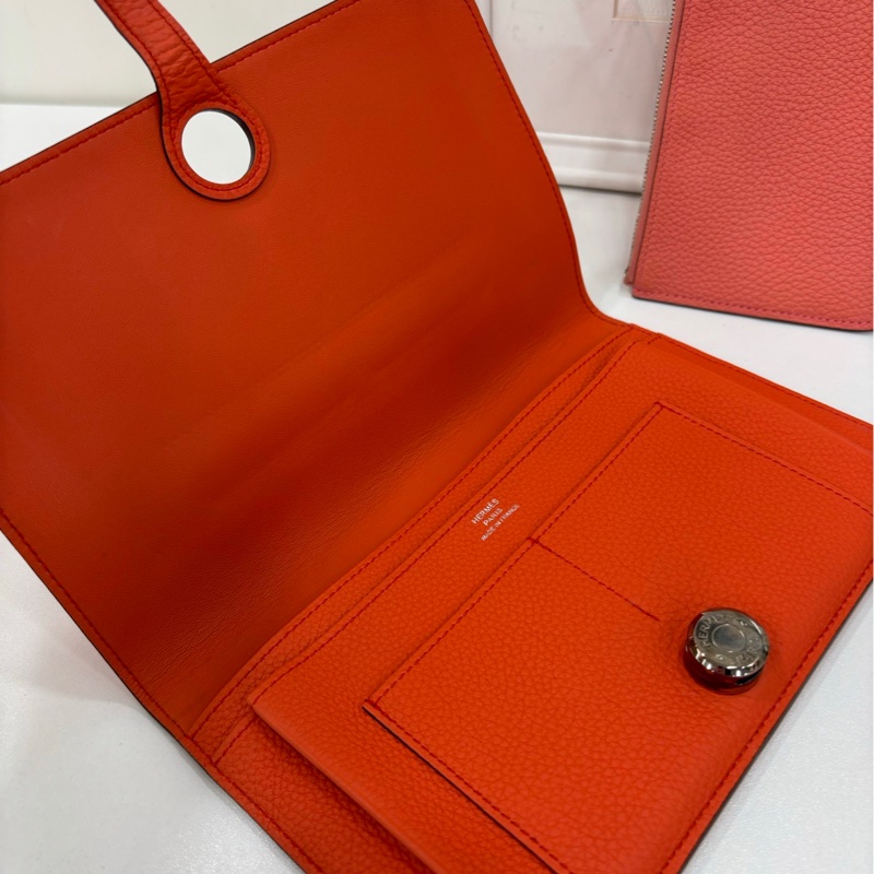 Hermes 愛馬仕 dogon 皮夾 護照包 X刻 有購證-3
