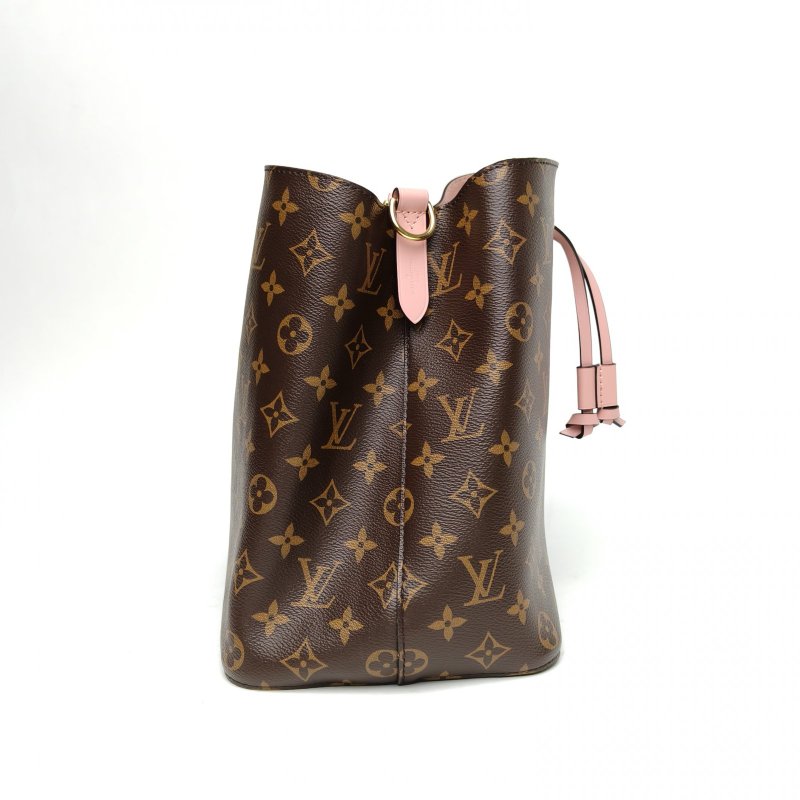 LOUIS VUITTON NÉONOÉ水桶包中號粉色內裏老花PVC金扣晶片肩背包-3