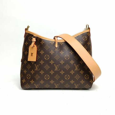 LOUIS VUITTON CARRYALL小號29配子袋老花PVC金扣晶片肩背包